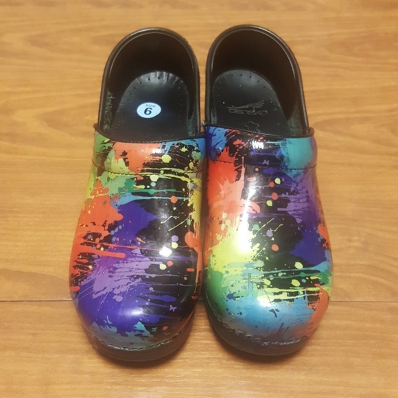 DANSKO Paint Splash Clogs - Size 37 - Picture 2 of 5